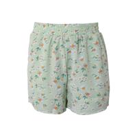 HOUND Girl flower shorts i lysegrøn med blomsterprint og elastik i taljen, vist forfra.